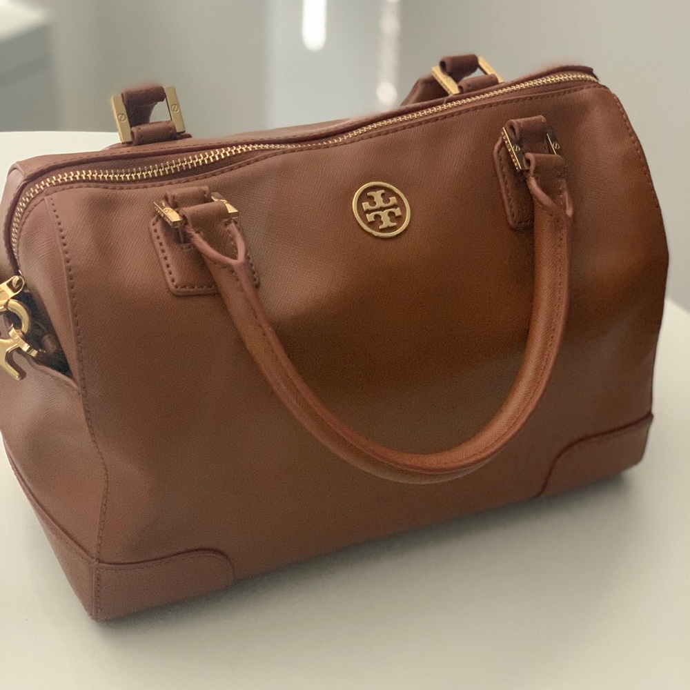 Tory Burch Brody Leather Satchel (Brown)